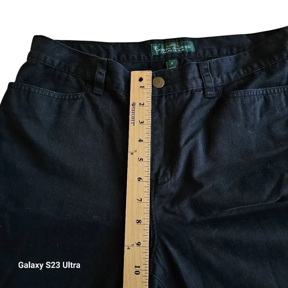 LRL lauren jeans co Ralph Lauren Sz 6 black classic midcaft jeans pants